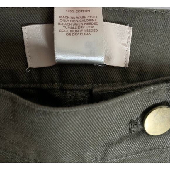 Loft Skirt Women's Size 4 Army Green Utility Button Front With Pockets - Picture 4 of 6